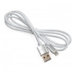 Огляд Дата кабель USB 2.0 AM to Lightning 1m nylon silver Vinga (VCPDCLNB1S): характеристики, відгуки, ціни.