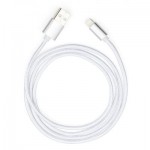 Огляд Дата кабель USB 2.0 AM to Lightning 1m nylon silver Vinga (VCPDCLNB1S): характеристики, відгуки, ціни.