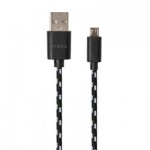 Огляд Дата кабель USB 2.0 AM to Micro 5P 2color nylon 1m black Vinga (VCPDCMBN31BK): характеристики, відгуки, ціни.