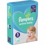 Огляд Підгузки Pampers Active Baby Junior Розмір 5 (11-16 кг) 42 шт (8001090950178): характеристики, відгуки, ціни.