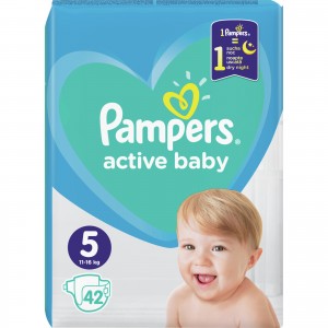 Підгузки Pampers Active Baby Junior Розмір 5 (11-16 кг) 42 шт (8001090950178)
