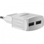 Огляд Зарядний пристрій Defender UPA-22 white, 2xUSB, 2.1A (83580): характеристики, відгуки, ціни.