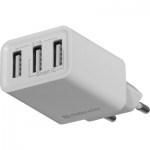 Огляд Зарядний пристрій Defender UPA-31 white, 3xUSB, 5V / 3.1A (83587): характеристики, відгуки, ціни.