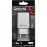 Огляд Зарядний пристрій Defender UPA-31 white, 3xUSB, 5V / 3.1A (83587): характеристики, відгуки, ціни.