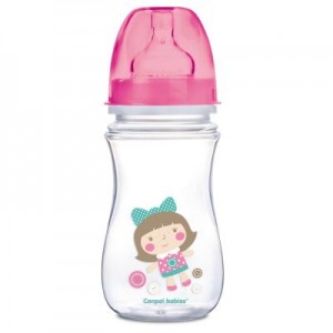 Огляд Пляшечка для годування Canpol babies антиколькова EasyStart Newborn baby 240мл (35/221_pin): характеристики, відгуки, ціни.