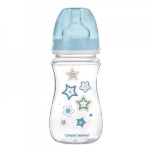 Огляд Пляшечка для годування Canpol babies антиколькова EasyStart Newborn baby 240мл (35/217_blu): характеристики, відгуки, ціни.