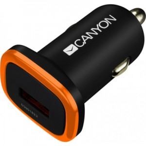 Огляд Зарядний пристрій Canyon Universal 1xUSB car adapter (CNE-CCA01B): характеристики, відгуки, ціни.