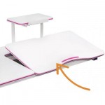 Огляд Парта Evo-kids стіл + шухляда + полиця) Pink (Evo-40 PN): характеристики, відгуки, ціни.
