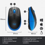 Огляд Мишка Logitech M190 Blue (910-005907): характеристики, відгуки, ціни.