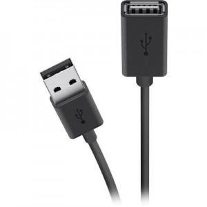 Дата кабель USB 2.0 AM/AF Extension cable 4.8m black Belkin (F3U153BT4.8M)