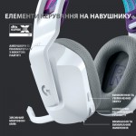 Огляд Навушники Logitech G733 Lightspeed Wireless RGB Gaming Headset White (981-000883): характеристики, відгуки, ціни.