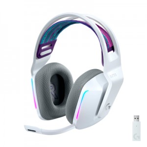 Огляд Навушники Logitech G733 Lightspeed Wireless RGB Gaming Headset White (981-000883): характеристики, відгуки, ціни.