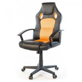 Офісне крісло Аклас Анхель PL TILT чорно-помаранчевий (20994)