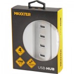 Огляд Концентратор Maxxter USB 2.0 Type-A 4 ports silver (HU2A-4P-01): характеристики, відгуки, ціни.