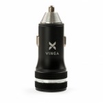 Огляд Зарядний пристрій Vinga QC3.0 + PD Quick Car Charger aluminium 36W Max black (VCCQPAC): характеристики, відгуки, ціни.