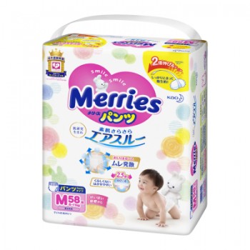 Підгузок Merries трусики для дітей розмір M 6-11 кг 58 шт (558641)
