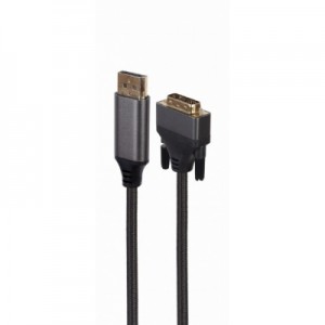 Кабель мультимедійний DisplayPort to DVI 1.8m 24 +1, 4K 30Hz Cablexpert (CC-DPM-DVIM-4K-6)