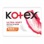 Огляд Гігієнічні прокладки Kotex Ultra Soft Normal 10 шт. (5029053542669): характеристики, відгуки, ціни.