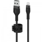 Огляд Дата кабель USB 2.0 AM to Lightning 1.0m BRAIDED SILICONE black Belkin (CAA010BT1MBK): характеристики, відгуки, ціни.