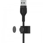 Огляд Дата кабель USB 2.0 AM to Lightning 1.0m BRAIDED SILICONE black Belkin (CAA010BT1MBK): характеристики, відгуки, ціни.