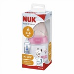 Огляд Пляшечка для годування Nuk First Choice Plus Жираф 150 мл Рожева (3952399): характеристики, відгуки, ціни.