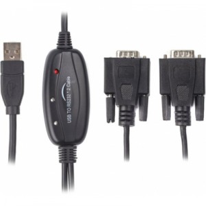 Огляд Перехідник USB 2.0 to 2хCOM (9+25pin) 1.4m Viewcon (VE591): характеристики, відгуки, ціни.