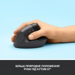 Огляд Мишка Logitech Lift Vertical Ergonomic Wireless/Bluetooth Graphite (910-006473): характеристики, відгуки, ціни.