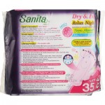 Огляд Гігієнічні прокладки Sanita Dry & Fit Relax Night Wing 35 см 8 шт. (8850461601450): характеристики, відгуки, ціни.