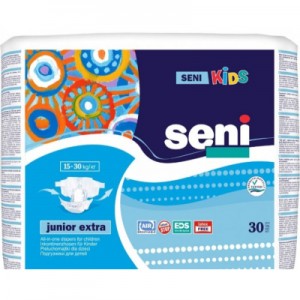 Огляд Підгузок Seni Kids Junior Extra 15+ кг 30 шт (5900516693176): характеристики, відгуки, ціни.