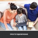 Огляд Клавіатура Logitech K400 Plus Touch Wireless UA Black (920-007145): характеристики, відгуки, ціни.