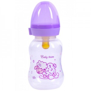 Огляд Пляшечка для годування Baby Team з латексною соскою Овечка, 125 мл (1300_овечка): характеристики, відгуки, ціни.
