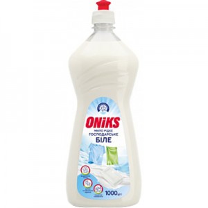 Огляд Гель для прання Oniks Рідке господарське мило Біле 1 кг (4820191760622): характеристики, відгуки, ціни.