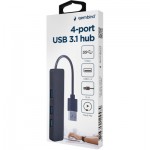 Огляд Концентратор Gembird USB 3.0 4 ports black (UHB-U3P4-04): характеристики, відгуки, ціни.