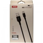 Огляд Дата кабель USB 2.0 AM to Lightning 1.0m NB143 Braided Black XO (XO-NB143i1-BK): характеристики, відгуки, ціни.