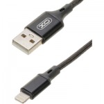 Огляд Дата кабель USB 2.0 AM to Lightning 2.0m NB143 Braided Black XO (XO-NB143i2-BK): характеристики, відгуки, ціни.
