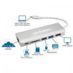 Огляд Концентратор Intracom USB3.1 Type-C to HDMI/USB 3.0x2/RJ45/SD/PD 60W Hub 7-in-1 Manhattan (152075): характеристики, відгуки, ціни.