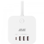 Огляд Мережевий фільтр живлення 2E 3*USB-A, 1*USB-C, 1.5м, white (2E-ADC331WH): характеристики, відгуки, ціни.