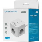 Огляд Мережевий фільтр живлення 2E 3*USB-A, 1*USB-C, 1.5м, white (2E-ADC331WH): характеристики, відгуки, ціни.