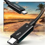 Огляд Дата кабель USB 4.0Type-C to Type-C 0.8m THUNDERBOLTUS501 8K40Gbps Black Ugreen (30389): характеристики, відгуки, ціни.