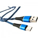 Огляд Дата кабель USB 2.0 AM to Type-C 1.0m blue Dengos (NTK-TC-MT-JEANS): характеристики, відгуки, ціни.