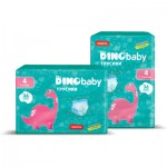 Огляд Підгузки Dino Baby Розмір 4 (7-14 кг) 36 шт (4823098413950): характеристики, відгуки, ціни.