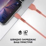 Огляд Дата кабель USB 2.0 AM to Lightning 1.0m AR88 2.4A peach Armorstandart (ARM65286): характеристики, відгуки, ціни.