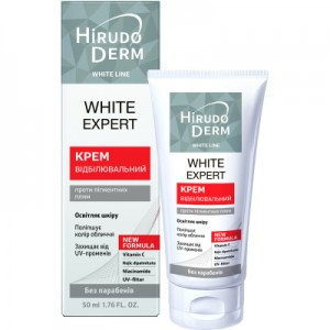Огляд Крем для обличчя Біокон Hirudo Derm White Line White Expert Відбілювальний 50 мл (4820008318756): характеристики, відгуки, ціни.