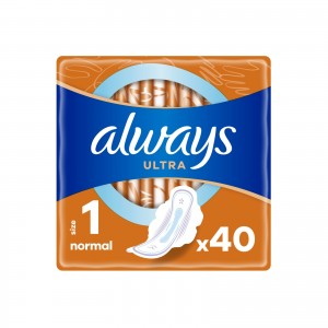 Огляд Гігієнічні прокладки Always Ultra Normal (Розмір 1) 40 шт. (8006540211380): характеристики, відгуки, ціни.