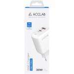 Огляд Зарядний пристрій ACCLAB AL-TC220 (1xUSB, 1xType-C) (1283126556494): характеристики, відгуки, ціни.