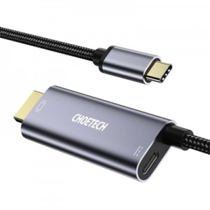 Перехідник USB-C to HDMI 1.8m 4K60Hz Choetech (XCH-M180GY)