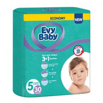 Підгузки Evy Baby Junior Twin 11-25 кг 30 шт (8683881000219)