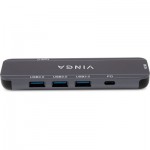 Огляд Концентратор Vinga USB-C 3.1 to HDMI+3xUSB3.0+PD100W+USB-C foldable cable (VHYC6FC): характеристики, відгуки, ціни.