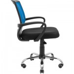 Огляд Офісне крісло Richman Стар Хром Піастра Сітка чорна + синя (ADD0003154): характеристики, відгуки, ціни.
