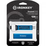 Огляд USB флеш накопичувач Kingston 128GB IronKey Keypad 200 AES-256 Encrypted Blue USB 3.2 (IKKP200/128GB): характеристики, відгуки, ціни.